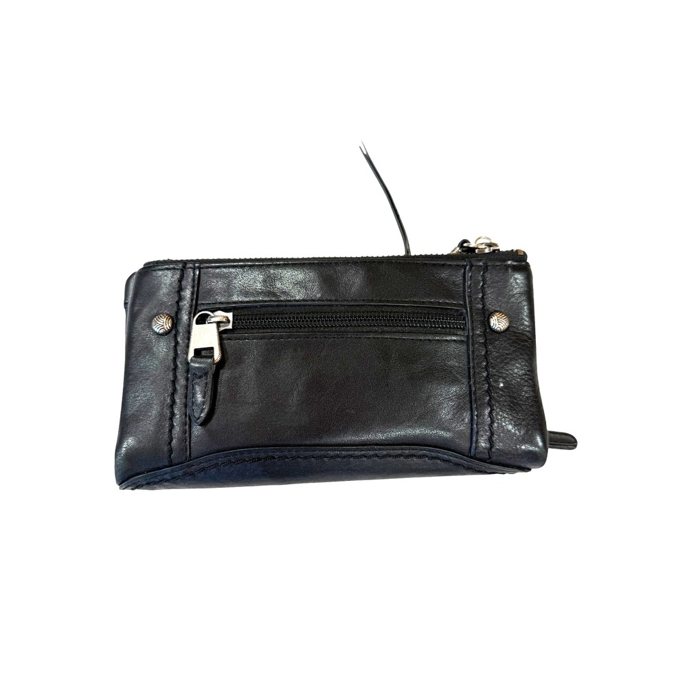 The Sak Silverlake Black Genuine Leather Bi Fold Wallet Clutch